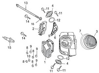 Крышка головки ДВИГАТЕЛЯ Racer 154FMI, 130cc