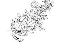 Облицовка корпуса, передняя часть КВАДРОЦИКЛА STELS ATV 700 GT1