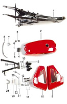 Рама для мотоцикла Racer RC50/CM48Q Alpha, RC70 Alpha
