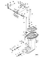 Корпус карданного вала 2-х тактного ПЛМ MERCURY 30 M Серийный номер от 0N055505 и выше