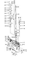 Корпус редуктора (приводной вал) 2-Х ТАКТНОГО ПЛМ MERCURY 90 Серийный номер от 9506481 до 9589038