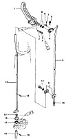 Ручка переключения передач 2-х тактного ПЛМ MERCURY 5 M Серийный номер от 0G710613 до 0T894438