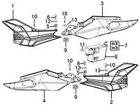 Задняя облицовка МОТОЦИКЛА Racer RC250CK-N Fighter
