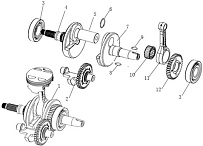 Коленчатый вал ДВИГАТЕЛЯ Racer ZS177MM 250 cc RC250-GY8A Ranger