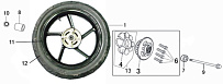 Заднее колесо МОТОЦИКЛА Racer RC250CS Skyway