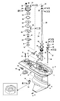 Корпус шестерни, Drive 2.31:1 USA0T627234/BEL0P215631 и ниже 2-Х ТАКТНОГО ПЛМ MERCURY 90 Серийный номер от 0G760300 до 0T979999