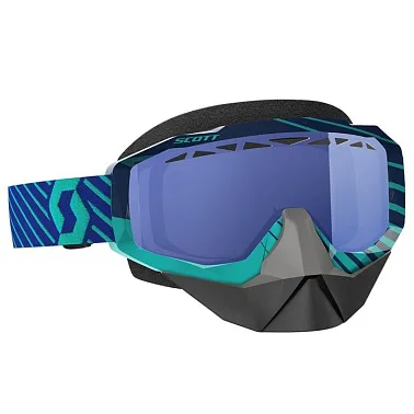 Очки HUSTLE SNOW CROSS blue/teal amplifier teal